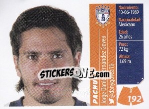 Sticker Jorge Daniel Hernández Govea - Liga BBVA Bancomer Apertura 2015 n. 192 - Panini