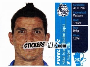Sticker Fabián Israel Villaseñor López - Liga BBVA Bancomer Apertura 2015 n. 202 - Panini