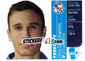 Sticker Cristian Daniel Campestrini - Liga BBVA Bancomer Apertura 2015 n. 203 - Panini