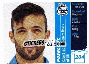 Sticker Robert Fabián Herrera Rosas - Liga BBVA Bancomer Apertura 2015 n. 204 - Panini