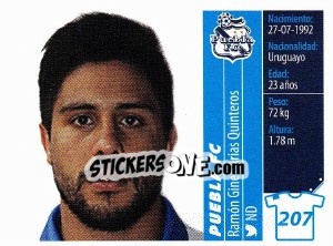 Sticker Ramón Gines Arias Quinteros - Liga BBVA Bancomer Apertura 2015 n. 207 - Panini