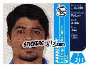 Cromo Luis Enrique Robles Ramírez - Liga BBVA Bancomer Apertura 2015 n. 211 - Panini