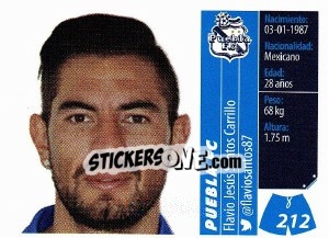 Sticker Flavio Jesús Robles Carrillo - Liga BBVA Bancomer Apertura 2015 n. 212 - Panini