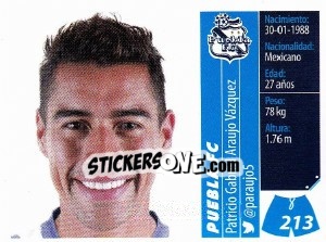 Sticker Patricio Gabriel Araujo Vázquez - Liga BBVA Bancomer Apertura 2015 - Panini