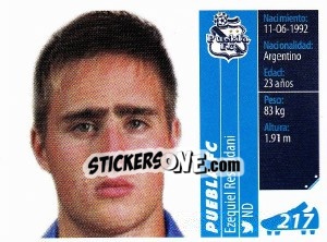 Sticker Ezequiel Rescaldani - Liga BBVA Bancomer Apertura 2015 n. 217 - Panini