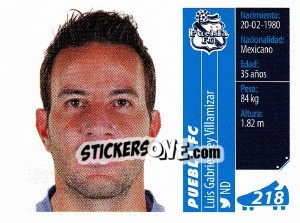 Sticker Luis Gabriel Rey Villamizar - Liga BBVA Bancomer Apertura 2015 - Panini