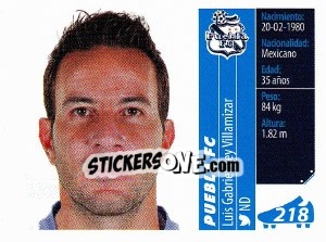 Sticker Luis Gabriel Rey Villamizar - Liga BBVA Bancomer Apertura 2015 n. 218 - Panini