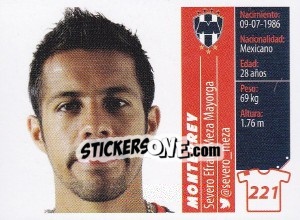 Sticker Severo Efraín Meza Mayorga - Liga BBVA Bancomer Apertura 2015 - Panini