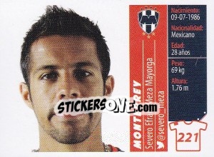 Sticker Severo Efraín Meza Mayorga - Liga BBVA Bancomer Apertura 2015 n. 221 - Panini