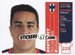 Sticker Efraín Juárez Valdéz - Liga BBVA Bancomer Apertura 2015 n. 225 - Panini