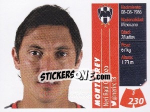 Sticker Neri Raúl Cardozo - Liga BBVA Bancomer Apertura 2015 n. 230 - Panini