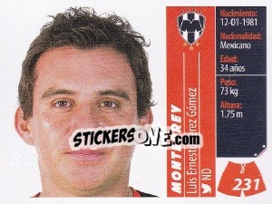 Sticker Luis Ernesto Pérez Gómez - Liga BBVA Bancomer Apertura 2015 - Panini