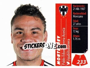 Sticker Pablo Barrera - Liga BBVA Bancomer Apertura 2015 n. 233 - Panini