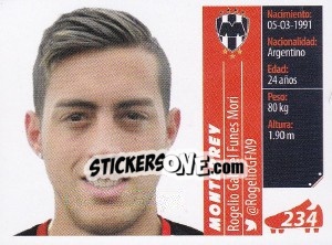 Sticker Rogelio Gabriel Funes Mori - Liga BBVA Bancomer Apertura 2015 n. 234 - Panini