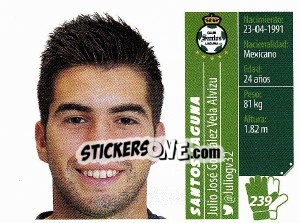 Sticker Julio José González Vela Alvizu - Liga BBVA Bancomer Apertura 2015 n. 239 - Panini