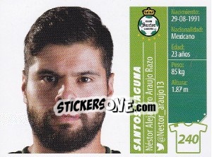Sticker Néstor Alejandro Araujo Razo - Liga BBVA Bancomer Apertura 2015 n. 240 - Panini
