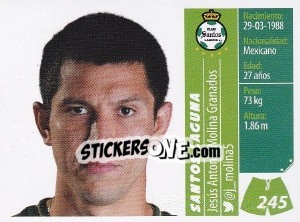Sticker Jesús Antonio Molina Granados - Liga BBVA Bancomer Apertura 2015 n. 245 - Panini