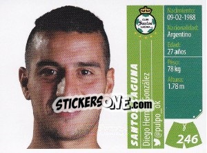 Sticker Diego Hernán González - Liga BBVA Bancomer Apertura 2015 n. 246 - Panini