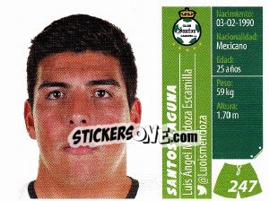 Sticker Luis Ángel Mendoza Escamilla - Liga BBVA Bancomer Apertura 2015 - Panini
