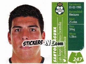 Sticker Luis Ángel Mendoza Escamilla - Liga BBVA Bancomer Apertura 2015 n. 247 - Panini