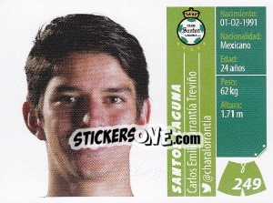 Sticker Carlos Emilio Orrantía Treviño - Liga BBVA Bancomer Apertura 2015 n. 249 - Panini