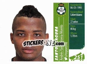Sticker Andres Yair Rentería Morelo - Liga BBVA Bancomer Apertura 2015 n. 251 - Panini