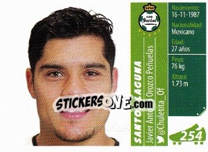 Sticker Javier Antonio Orozco Peñuelas - Liga BBVA Bancomer Apertura 2015 n. 254 - Panini