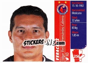 Sticker Edgar Melitón Hernández Cabrera - Liga BBVA Bancomer Apertura 2015 - Panini