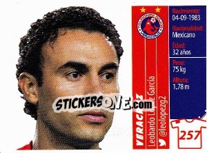 Sticker Leobardo López García - Liga BBVA Bancomer Apertura 2015 n. 257 - Panini