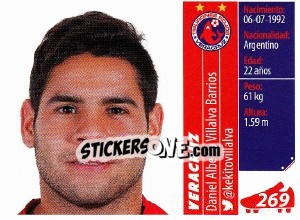 Sticker Daniel Alberto Villalva Barrios - Liga BBVA Bancomer Apertura 2015 - Panini