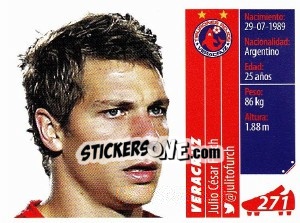 Sticker Julio César Furch - Liga BBVA Bancomer Apertura 2015 n. 271 - Panini