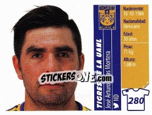 Sticker José Arturo Rivas Mortera - Liga BBVA Bancomer Apertura 2015 n. 280 - Panini