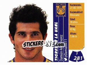 Sticker Damián Ariel Álvarez - Liga BBVA Bancomer Apertura 2015 n. 281 - Panini