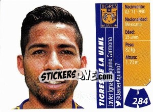 Sticker Javier Ignacio Aquino Carmona - Liga BBVA Bancomer Apertura 2015 n. 284 - Panini