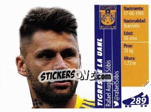 Sticker Rafael Augusto Sóbis - Liga BBVA Bancomer Apertura 2015 n. 289 - Panini