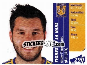 Sticker André-Pierre Gignac - Liga BBVA Bancomer Apertura 2015 n. 290 - Panini