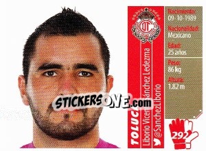 Sticker Liborio Vicente Sánchez Ledezma - Liga BBVA Bancomer Apertura 2015 n. 292 - Panini