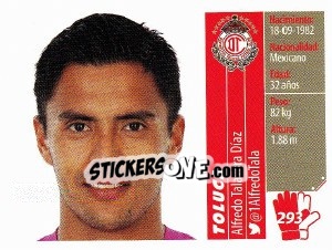 Sticker Alfredo Talavera Díaz - Liga BBVA Bancomer Apertura 2015 n. 293 - Panini