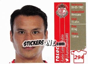 Sticker Aarón Galindo Rubio - Liga BBVA Bancomer Apertura 2015 n. 294 - Panini