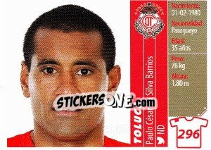 Sticker Paulo Da Silva - Liga BBVA Bancomer Apertura 2015 n. 296 - Panini