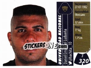 Sticker Daniel Emanuel Ludueña - Liga BBVA Bancomer Apertura 2015 n. 320 - Panini