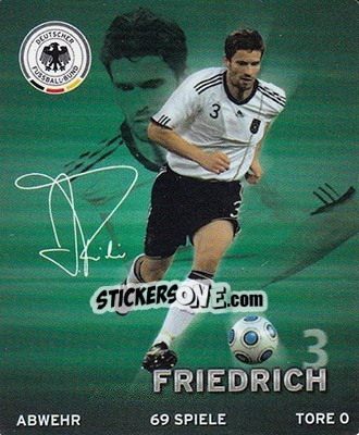 Sticker Arne Friedrich - DFB-Sammelalbum 2010 - Rewe