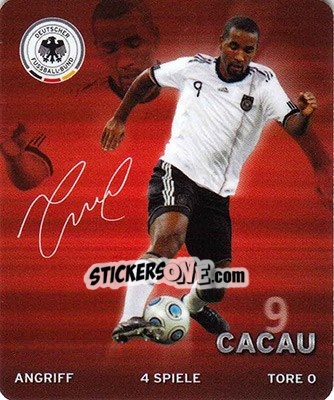 Sticker Cacau - DFB-Sammelalbum 2010 n. 9 - Rewe