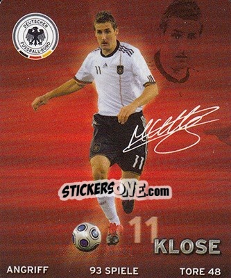 Sticker Miroslav Klose - DFB-Sammelalbum 2010 n. 11 - Rewe