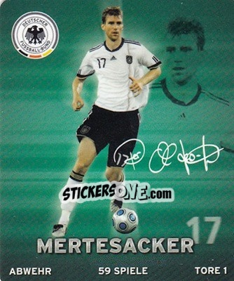 Sticker Per Mertesacker - DFB-Sammelalbum 2010 n. 17 - Rewe