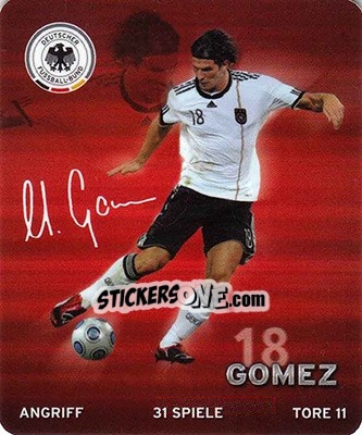 Sticker Mario Gomez - DFB-Sammelalbum 2010 n. 18 - Rewe