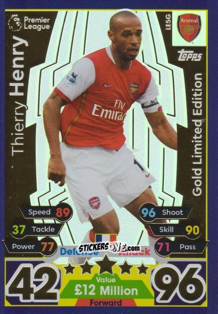 Figurina Thierry Henry - English Premier League 2017-2018. Match Attax Extra n. LE5G - Topps