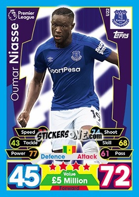 Cromo Oumar Niasse - English Premier League 2017-2018. Match Attax Extra - Topps