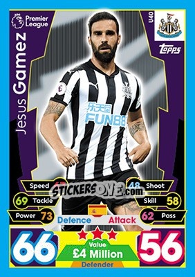 Cromo Jesus Gamez - English Premier League 2017-2018. Match Attax Extra - Topps