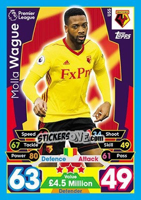 Cromo Molla Wague - English Premier League 2017-2018. Match Attax Extra - Topps